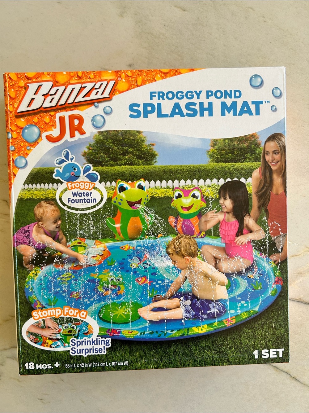 Banzai Froggy‎ Pond Splash Mat - Blue